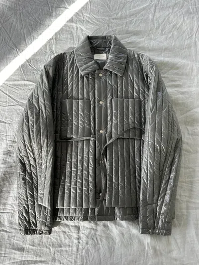 Pre-owned Craig Green Quilted Jacket In Metallic Grey/silver