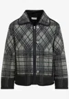 Craig Green Quilted Plaid Fade Jacket In Gray