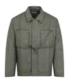 Craig Green Quilted Cotton Blend Jacket With Adjustable Drawstring In Gray