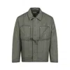 Craig Green Quilted Cotton Blend Jacket With Adjustable Drawstring In Gray