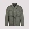 Craig Green Quilted Cotton Blend Jacket With Adjustable Drawstring In Green