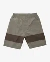 Craig Green Barrel Grey Cotton Shorts With Bold Stripes In Gray