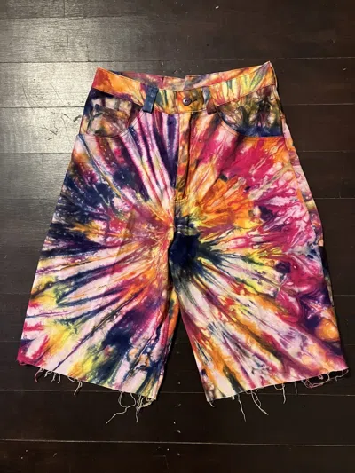Pre-owned Craig Green Ss14 Tie Dye Shorts In Multi