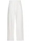 Craig Green Hand-frayed Stripe-pattern Straight Regular-fit Cotton Trousers In White
