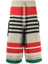 Craig Green Striped Knitted Shorts In 中性色