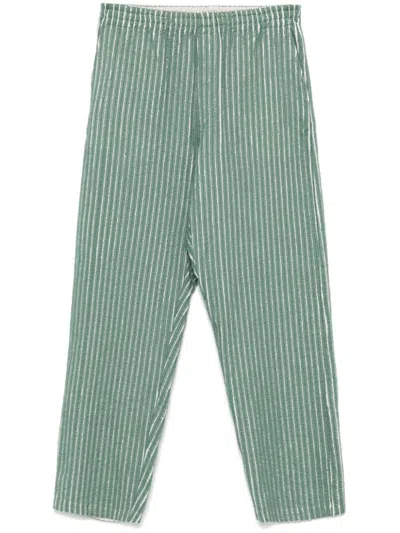 Craig Green Striped Trousers In Green