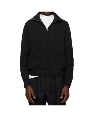 Craig Green Tape Knit Polo Shirt In Black