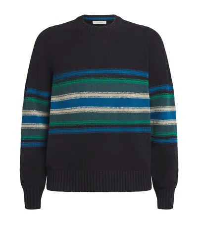Craig Green Tape-knit Stripe Sweater In Black