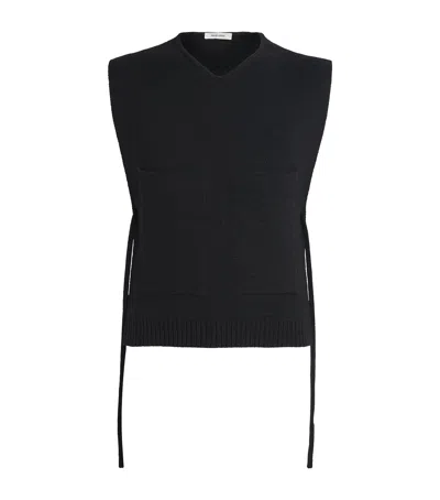 Craig Green Tape Knit Vest In Black