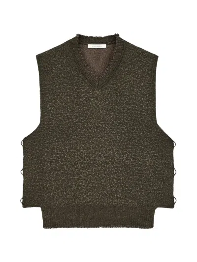 Craig Green V-neck Knitted Vest In Brown