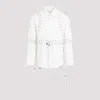 CRAIG GREEN WHITE DECONSTRUCTED LACED COTTON SHIRT