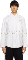 CRAIG GREEN WHITE DECONSTRUCTED LACED SHIRT