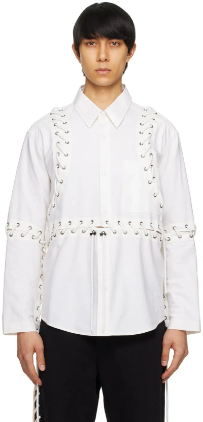 Craig Green White Deconstructed Laced Shirt