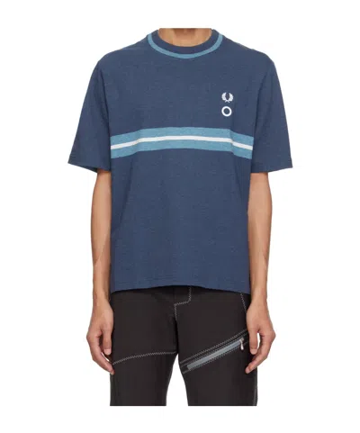 Craig Green X Fred Perry Half And Half Crew Neck T-shirt In Blue