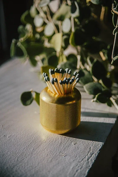 Craighill Cast Iron Match Case + Striker In Bronze At Urban Outfitters In Brown