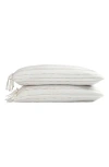 Crane Air Beige Stripe Set Of 2 Pillow Shams In Multi