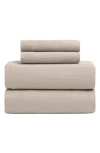 Crane Air Calm Crinkled Cotton Gauze 4-piece Sheet Set