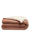 Crane Air Crinkled Cotton & Linen Duvet Cover In Brown