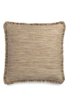 Crane Air Layered Loom Fringe Accent Pillow In Sand