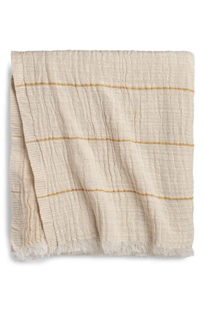 Crane Air Sahara Stripe Throw Blanket In Sand