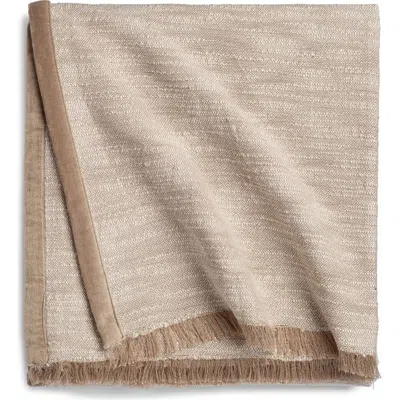 Crane Air Tranquil Weave Throw Blanket In Brown