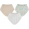 Crane Baby Kids'  3-pack Cotton Muslin Bandana Baby Bibs In Multi