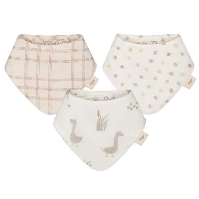 Crane Baby 3-pc. Goose Bib Set In Beige