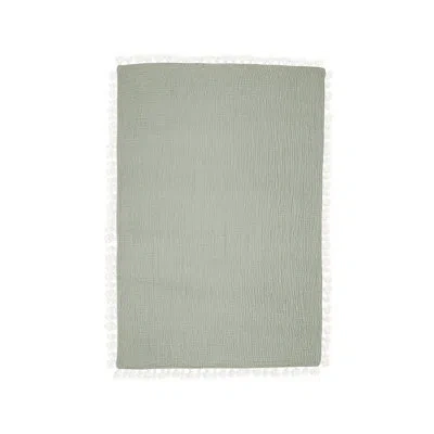Crane Baby 6-layer 100% Cotton Muslin Baby Blanket, 30"x40", For Baby Nursery Or Stroller By  In Green
