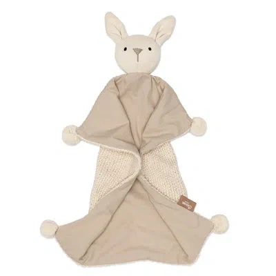 Crane Baby Avery Organic Baby Lovey Blanket (ollie The Bunny) In Beige