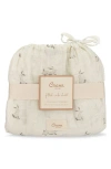 Crane Baby Avery Print Organic Cotton Muslin Fitted Crib Sheet In Bunny