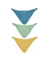 Crane Baby Baby Boys Bandana Muslin Bibs, 3 Piece Set In Multi
