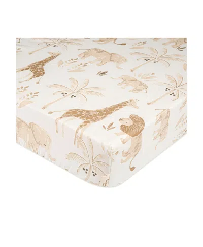 Crane Baby Baby Boys Or Baby Girls Kendi Crib Sheet In White