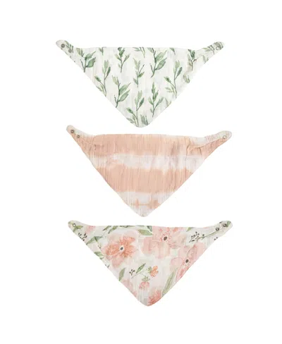 Crane Baby Baby Girls Parker Muslin Bibs, 3 Piece Set In Multi
