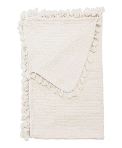 Crane Baby Babies' Birch Waffle Knit Blanket In White