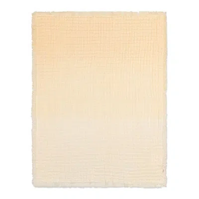 Crane Baby Blush Ombre Muslin Blanket In Yellow