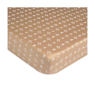 Crane Baby Brown Riverstone Crib Sheet, 100% Cotton, Soft And Durable, Kendi Collection