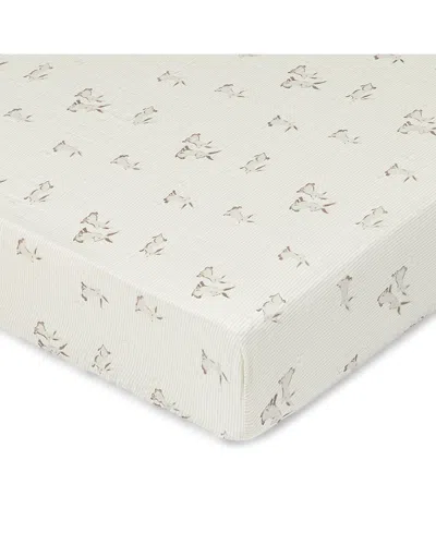 CRANE BABY BUNNY FITTED CRIB SHEET