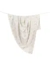 Crane Baby Bunny Single Swaddle Blanket In White