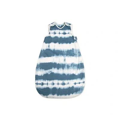 Crane Baby Caspian Blue Tie-dye Wearable Blanket, 100% Cotton Exterior, By  In Blue;white