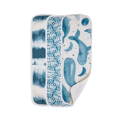 Crane Baby Caspian  Nautical Burp Cloth Set In Blue