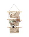 Crane Baby Charlie Farmhouse 3 Tier Toy Hanging Wall Storage In Nude