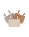 Crane Baby Charlie Farmhouse Crochet Crib Storage, 3 Pack In Multi