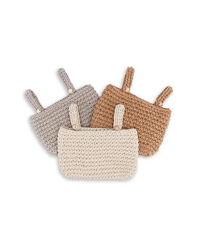 Crane Baby Charlie Farmhouse Crochet Crib Storage, 3 Pack In Multi