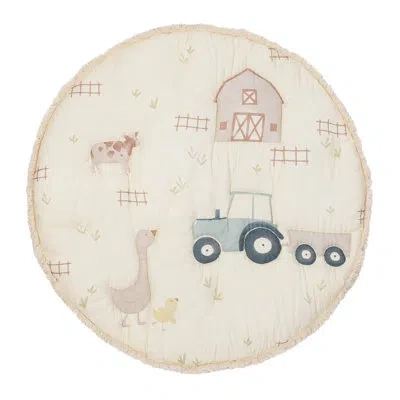 Crane Baby Charlie Farmhouse Quilted Baby Play Mat In Beige