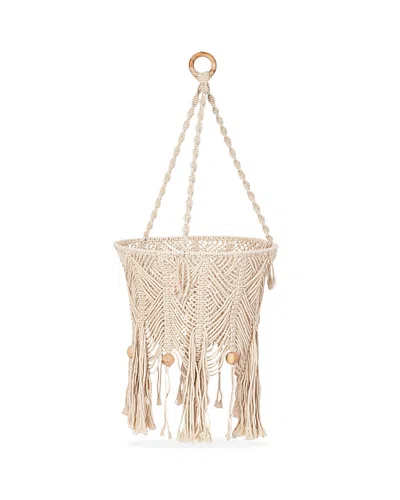 Crane Baby Charlie Macrame Ceiling Hanging In Neutral