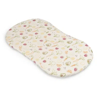 Crane Baby Clementine Fruits & Veggies Cotton Bassinet Sheet In Multi