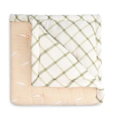Crane Baby Clementine Fruits & Veggies Cotton Quilted Blanket In Multi