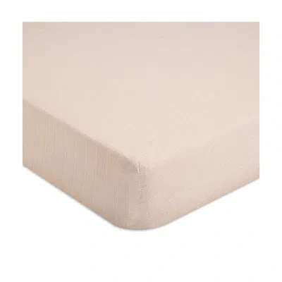 Crane Baby Cotton Sateen Crib Sheet, Solid Color, 100% Cotton By  In Desert Rose