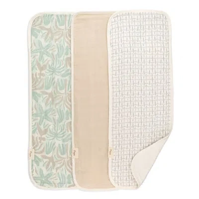 Crane Baby Cove 3-pc. Baby Burp Cloth Set (beach Life) In Blue