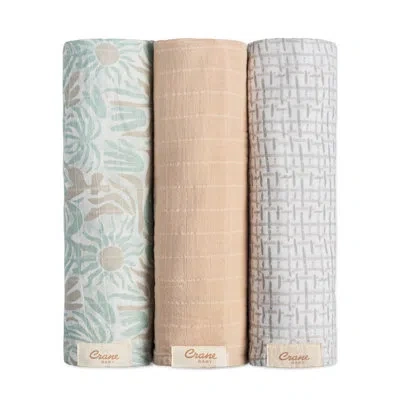 Crane Baby Cove 3-pc. Swaddle Set (beach Life) In Blue